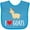 Turquoise, variant on Inktastic Goat Cute I Love Goats Farm Animal Boys or Girls Baby Bib