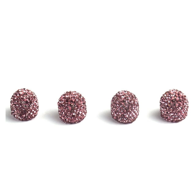 Pack of 4 Valve Stem Decorative Sealing Ring Upgraded Waterproof Wheel Dust Cover Fittings Multipurpose Wheel Dust Cover Leak-proof Removable Tire Caps Pink
