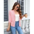 thumbnail image 4 of Women's V Neck Button Down Knitwear Long Sleeve Soft Basic Knit Cardigan Sweater, 4 of 6