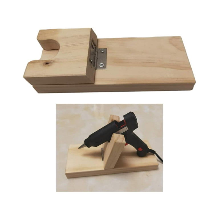 Hot Glue Gun Holder/Wood Hot Melt Glue Gun Stand/Hot Melt Glue Gun  Base/Craft Room Organizer (B)