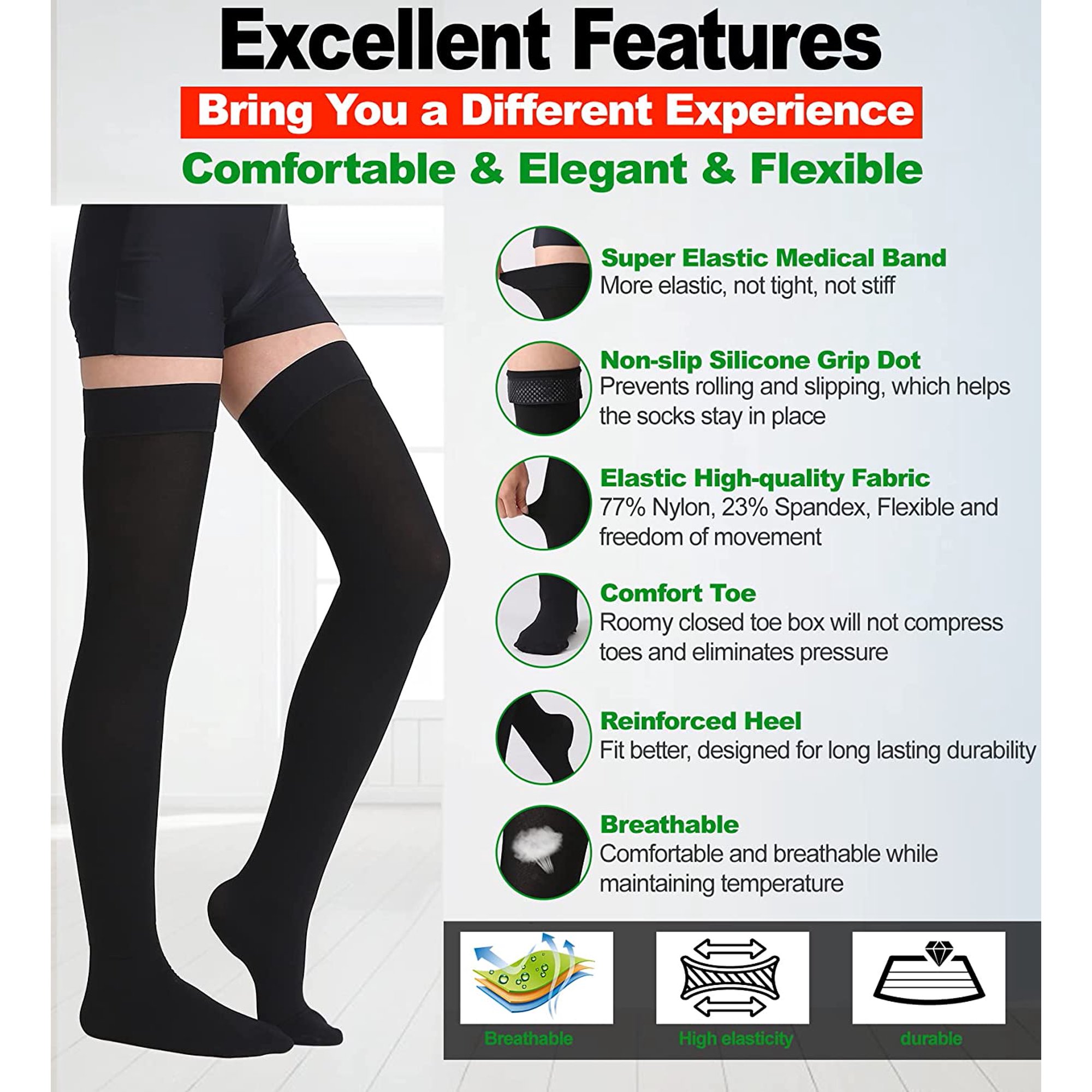 Knee High Compression Stockings 20 30 Mmhg Class 1 Knee High Compression Stockings 20 30 Mmhg Class 1