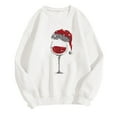 thumbnail image 4 of CheerKidz Women's Christmas Print Sweatshirt - Long Sleeve Round Neck Loose Blouse Holiday Themed T-Shirt Style Soft Winter Party Casual Top(White,XL), 4 of 4