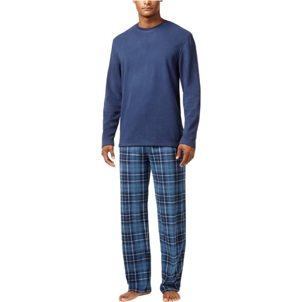 Conjunto de pijama de forro polar de 2 piezas para hombre Club Room, azul, XXL Club Room Conjunto de pijama