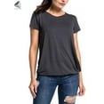 thumbnail image 5 of PULLIMORE Women Summer Short Sleeve Maternity Nursing Shirt Breastfeeding Top Blouse T-Shirts (L, Gray), 5 of 8