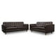 thumbnail image 1 of Sala de Piel Genuina Sofá y Love Seat ConfortoPiel  Noruega Chocolate, 1 of 5