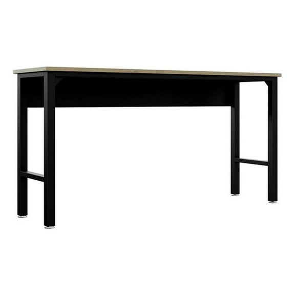 Fortress 72.4" Natural Wood and Steel Garage Table y