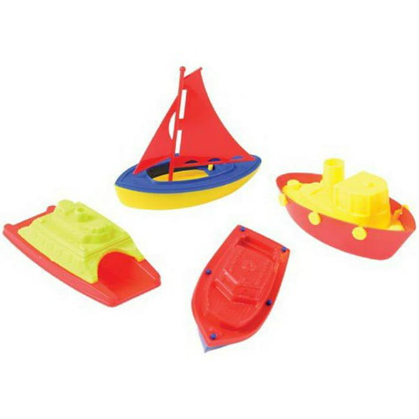 US Toy MX499 4 Piece Plastic Sailing Boats