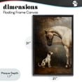 thumbnail image 4 of Stupell Industries Victorian Hound & Horse Vintage View Black Floating Frame Canvas Art, 21 x 31, by Petals Prints Design, 4 of 8