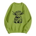 thumbnail image 3 of WEAIXIMIUNG Chandails en Molleton pour Femmes Tendance Fermeture à Glissière Automne et Hiver 2024 Col Rond Mode Imprimé Vache Manches Longues Mode Décontractée Top Sortie, 3 of 4