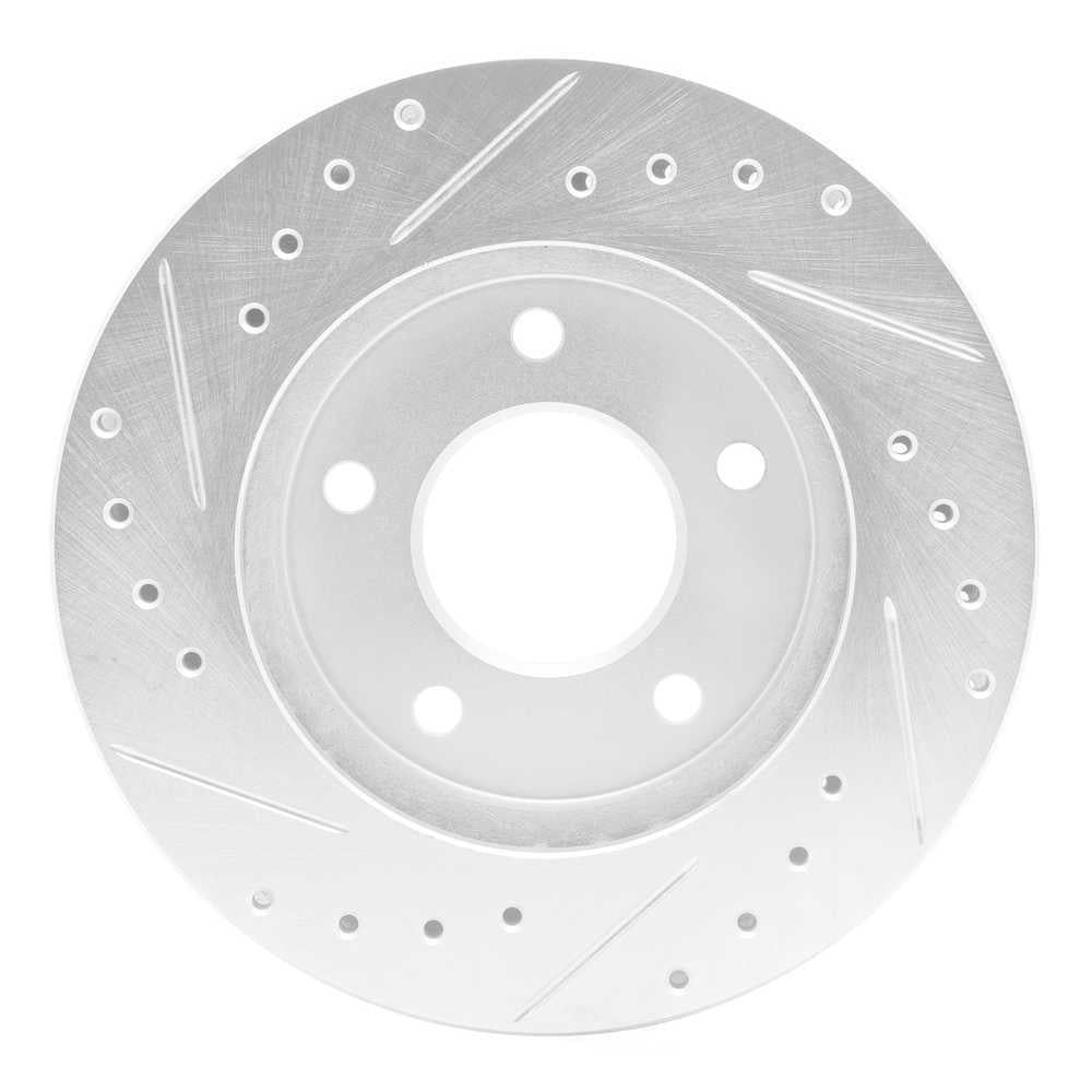 Dynamic Friction Company 631-47019R DFC Brake Rotor - Drilled And Slotted - Silver