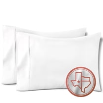 100% Egyptian Cotton Pillowcases Set of 2, 600 Thread Count Standard Queen Size Bed Pillow Covers, Soft Silky Sateen Weave for Sleeping, Breathable Cool Fabric, Extra Long Staple Cotton, White