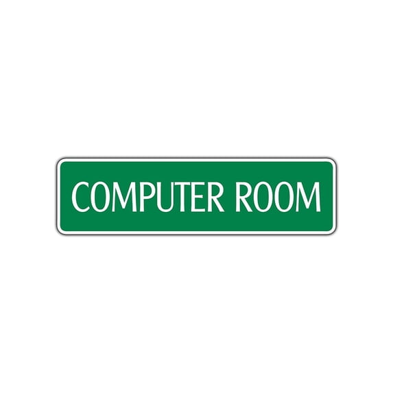 Computer Room Metal Street Sign Room Bedroom Office Home Wall Decor 4x13.5