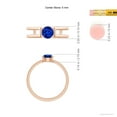 thumbnail image 4 of ANGARA Natural Sapphire Solitaire Parallel Split Shank Ring in 14K Rose Gold for Women (Size-5mm) | September Birthstone, Birthday, Anniversary, Jewelry Gift for Women | Natural Blue Sapphire Ring, 4 of 9