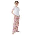 thumbnail image 4 of FORMRS Kids Pajama Pants with Pockets Size 13-14Y Boys Lounge Sleep Bottoms, Light Pink Doughnuts, 4 of 8