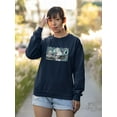 thumbnail image 2 of Retro Futuristic Collage Sweatshirt Women -Image by Shutterstock, Female 3X-Large, 2 of 4
