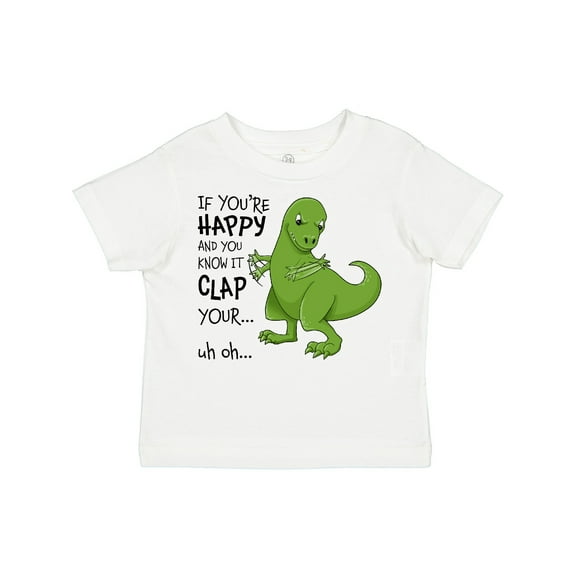 Inktastic T-Rex Can't Clap Boys or Girls Toddler T-Shirt