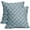 Light Blue Cream, variant on Blue Green Block Print Pillow Covers 18x18 Inch Set of 2, Vintage Floral Decorative Throw Pillow Cases Boho Cushion Covers Rustic Decoration Gift Farmhouse Sofa Couch Bed Decor