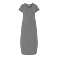 thumbnail image 4 of Time and Tru Women's Knit Maxi Dress with Short Sleeves, Sizes XS-XXXL, 4 of 4
