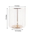 thumbnail image 3 of Efavormart 14" Dia | Gold Round Metal Wedding Cake Stand Crystal Cake Stand - 16" Tall, 3 of 11