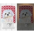thumbnail image 2 of Caroline's Treasures SS4482CNL Maltese Hearts Love and Valentine's Day Portrait Ceramic Night Light, 6x4x3", multicolor, 2 of 2