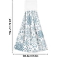 thumbnail image 3 of SKYSONIC 2 PCS Snowflakes Hand Towels for Bathroom and Kitchen, Winter Christmas Hanging Bath Kitchen Towel Washcloths, Absorbent Thick Kitchen Bathroom Microfiber Towel Bulk, 12"x17", 3 of 6