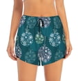 thumbnail image 2 of Rateoe whiter Snowflake balloons Printed 2 in 1 Women's Workout Shorts for Athletic Gym Running Shorts with Phone Pockets-XX-Large, 2 of 7