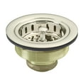 thumbnail image 2 of Westbrass COMBO PACK 3-1/2" Post Style Sink Strainer and Extra-Deep Waste Disposal Trim, Polished Nickel, 2 of 12