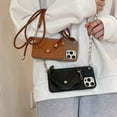 thumbnail image 5 of Compatible with iPhone 14 Pro Max Case with Wallet Card Holder Crossbody Neck Strap Lanyard Handbag Fashion Luxury Protection Shockproof Cover for Women Girls Brown, 5 of 5