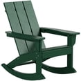 thumbnail image 4 of Costaelm Palms Modern Adirondack Plastic Outdoor Rocking Chairs (Set of 4), Dark Green, 4 of 8