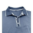 thumbnail image 7 of Kaemgyyd Golf Shirts for Men Fashion Color Block Stretch Work Tee Casual Button Collar Short Sleeve Summer Clothes, 7 of 7