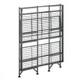 thumbnail image 4 of Xtra Storage Three-Tier Wide Folding Metal Shelf with Textured Gray Metal Frame, 4 of 8