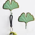 thumbnail image 4 of Cateissary Ganchos metálicos con forma de hoja de hierro para colgar en la puerta Juegos de accesorios de baño C verde, 4 of 6