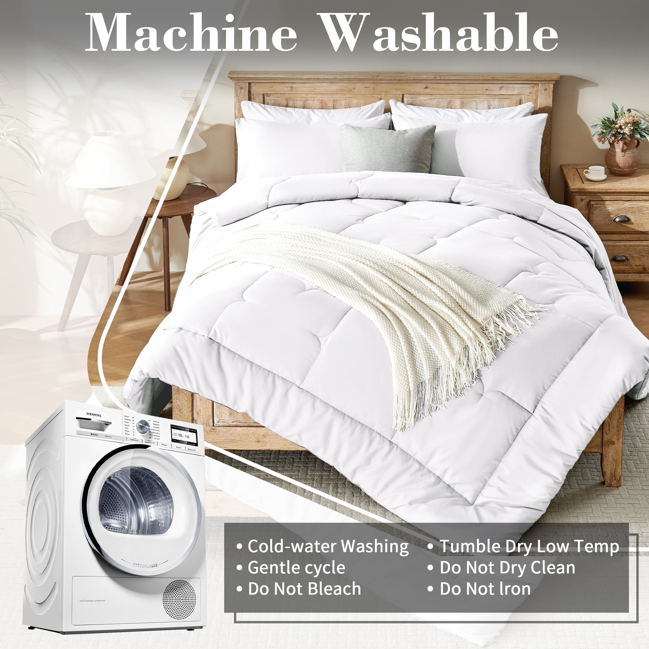 CIVETET 2-Piece Twin/Twin XL Comforter Set - All-Season Down Alternative Bedding Bundle with Pillow Sham, Premium Soft Bedding Set Machine Washable