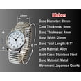 thumbnail image 2 of Blekon Collections Unisex Large Face Easy to Read 40mm Case Japanese Quartz Movement Stretch Band Watch, 2 of 7