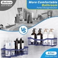 thumbnail image 3 of Shower Caddy 5 Pack,Adhesive Shower Organizer for Bathroom Storage&Home Decor&Kitchen,No Drilling,Large Capacity,Rustproof Stainless Steel Bathroom Organizer,Shower Shelves for Inside Shower, 3 of 5