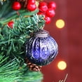 thumbnail image 5 of Handmade 2" Multicolor Distressed Glass Christmas Ornaments Vintage Retro Baubles Holiday Tree Hanging Decoration Set 12 Pieces, 5 of 6