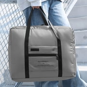 Foldable Travel Luggage Bag | Large Capacity Waterproof Nylon Tote | Lightweight Carry-On Airplane Duffel | Multiple Pockets for Organized Storage | 16.9x6.6x13.5in | 1 Pack