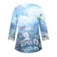thumbnail image 4 of ICHUANYI Liquidación Moda Mujer Verano V-Cuello Manga 3/4 Estampado Casual Camiseta Blusa ICHUANYI WER202308255360, 4 of 5