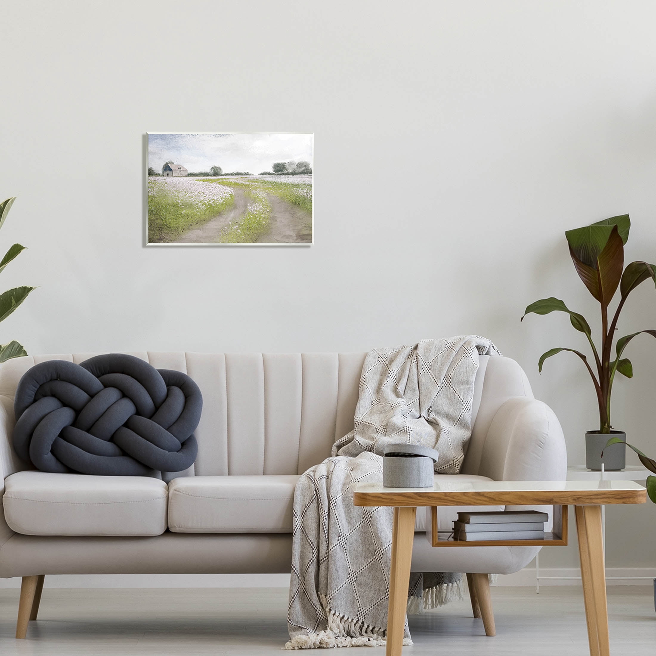 Rural Country Meadow Path Landscape Graphic Art Unframed Art Print Wall Art