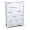 Stork Craft Beatrice 5 Drawer Chest-Color:White