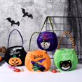 thumbnail image 2 of Bolsa de calabaza portátil de Halloween para niños, bolsa de dulces de truco o trato, regalo de Feliz Día de Halloween, mochila de calabaza, bolso de hombro, 2 of 4