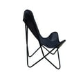 thumbnail image 3 of Carolina Monroe Butterfly Chair in Black Frame in Black Stitched Leather, 3 of 8