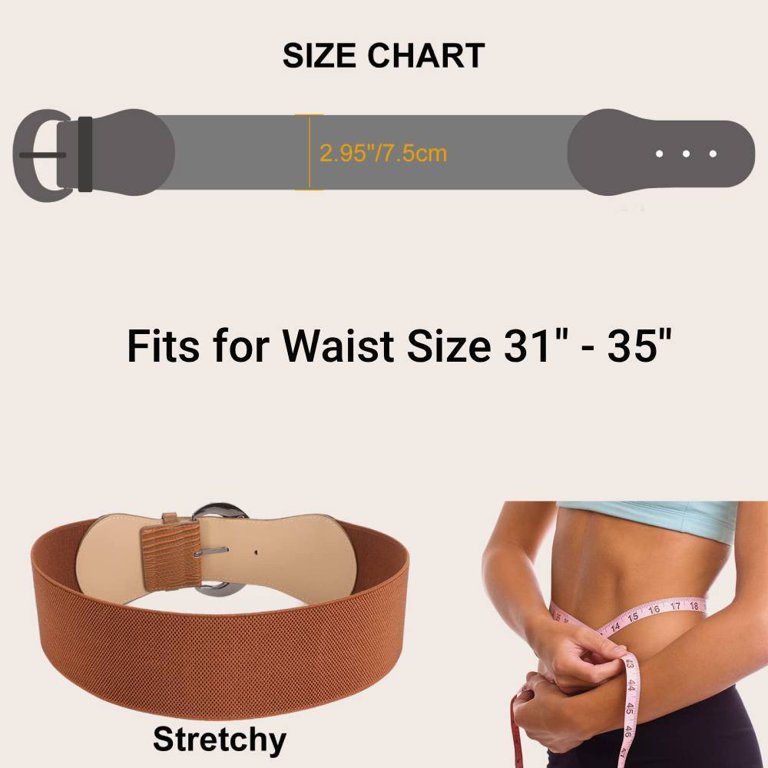 3 Pack Women Wide Elastic Waist Belt, Vintage Dresses  display picture 3