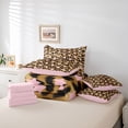 thumbnail image 6 of Feelyou Pink Stars Plum Bedding Comforter Set 7pcs, Modern Cheetah Print King Bedding Sets, 6 of 8