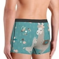 thumbnail image 5 of Disketp Teal Mama Llama Men'S Boxer Briefs,Soft And Breathable Cotton Underwear With Comfortflex Waistband, 5 of 8