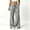 Gray women's wide leg trousers a1, variant on Cagogo Women's Wide Leg Drawstring Trousers Flowy Casual Loose Pants with Pockets Solid Long Palazzo Trousers Travel Work Lounge Outfits Fall Clothes, Light Blue XL