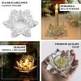 Efavormart 2 Pack | Clear 4.5" Crystal Glass Lotus Flower Votive Candle ...