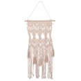 thumbnail image 1 of Macramé bohemio ahueca hacia fuera el arte tejido colgante de pared tapiz con borlas decoración del hogar para sala de estar, 1 of 8