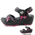 thumbnail image 2 of GP Wedge Platform Snap Lock Sandals for Women: 0758 Fuchsia, EU38 (US Size 7 - 7.5), 2 of 7