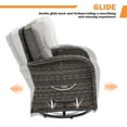 thumbnail image 3 of PARKWELL 6-Piece Outdoor Furniture Sets,All-Weather Wicker Patio Sectional Sofa Couch Conversation Sets with Cushions for Balcony,Gray, 3 of 12